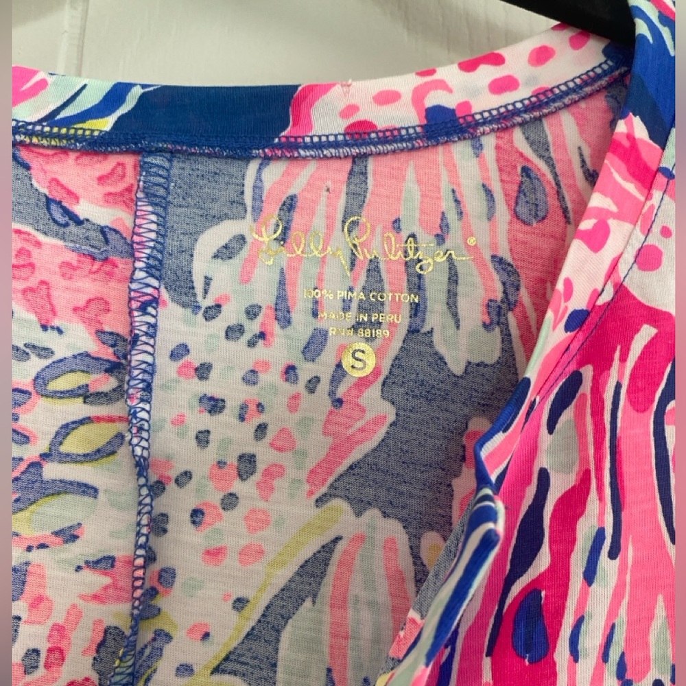 Lilly Pulitzer Banyan Dress Sunken Treasure Pima Cotton Size S - Picture 3 of 12